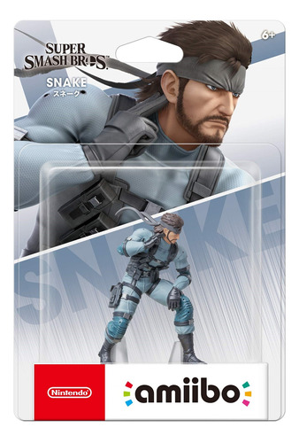 Figura Amiibo Original Solid Snake Super Smash Bros