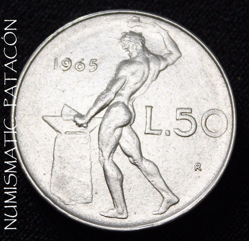 Moneda 50 Liras Italia 1965 - Buena