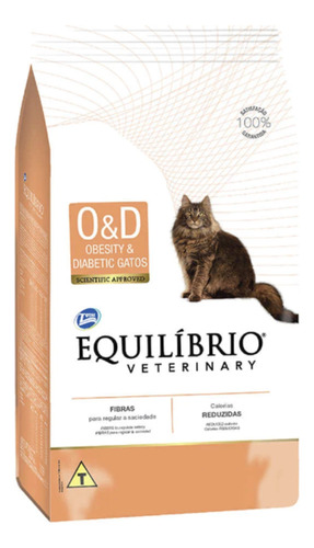 Ração Equilíbrio Veterinary Obesidade Diabetes Gato Adt 500g