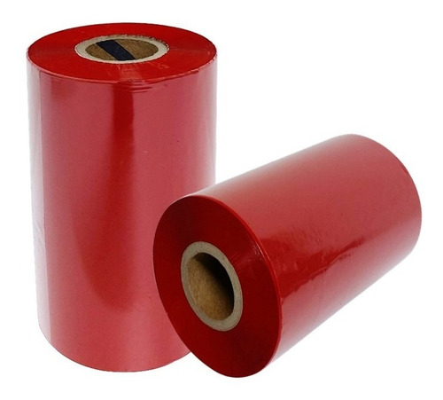 Ribbon Cera Rojo 102x300 Mts Para Impresora De Etiquetas