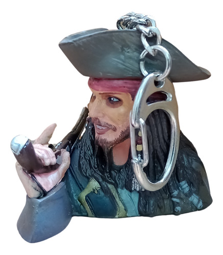Llavero De Jack Sparrow De Piratas Del Caribe Original (Usado)