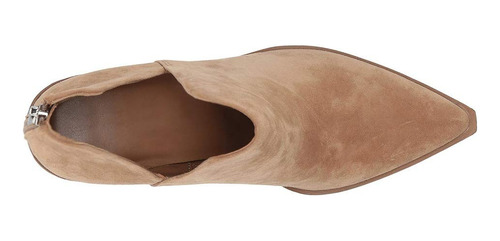 Botines De Tacón Medio Con Punta Puntiaguda Para Mujer