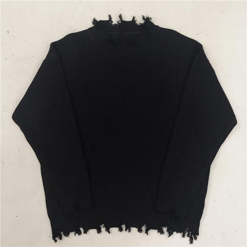 Versión Coreana De The Lazy Loose Pullover Tattered Sweater