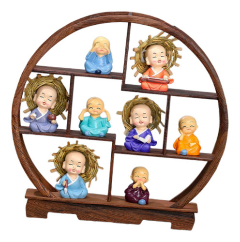 Artículos De Planta En Maceta De Madera 9pcs Semi Circular