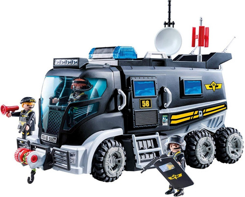 Imagen 3 de 5 de Playmobil 9360 City Camion Policia Blindado C/luz Y Sonido