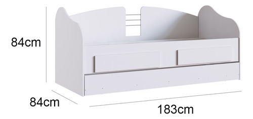 Cama Marinera 2 Cajones Juvenil Dormitorio Blanco