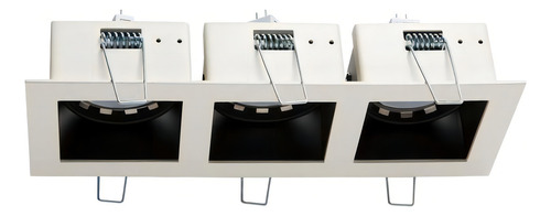 6 pzs. Luminario Empotrable Downlight Dirigible Color Blanco Cuadro Illux Th-4232