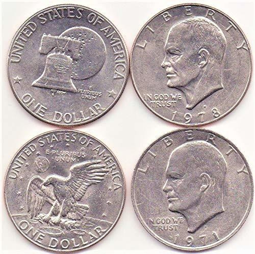 Eisenhower (ike) Dollars Set Of 4 Different Dates Bu6ic