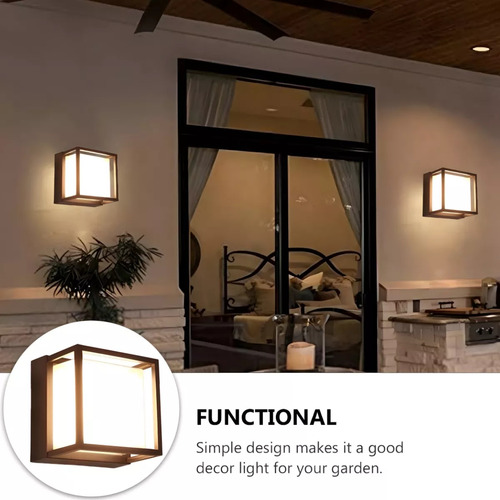 Lámpara de Pared Impermeable Led Moderna para Exteriores Judeng N5131 Color Negro