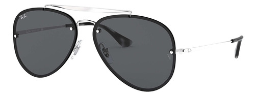 Ray Ban Rb3584n 003/87 Aviator Blaze Negro Plateado Original