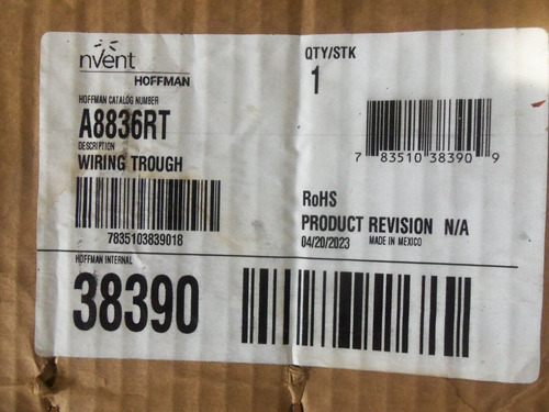 New Nvent A8836rt Wiring Trough Nema Type 3r Eez