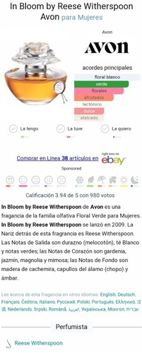 Fragancia Femenina In Bloom By Resse W - mL a $2600