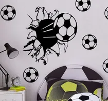Comprar Vinilos Decorativos Infantil Futbol Pelotas Rompiendo Pared