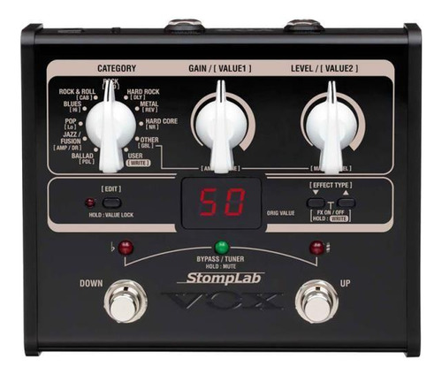 Pedalera Stomplab para guitarra multiefectos, 1 g, Vox