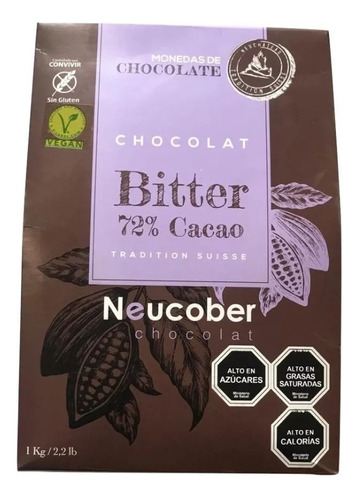 Chocolate Bitter 72% Cacao Neucober 1 Kg