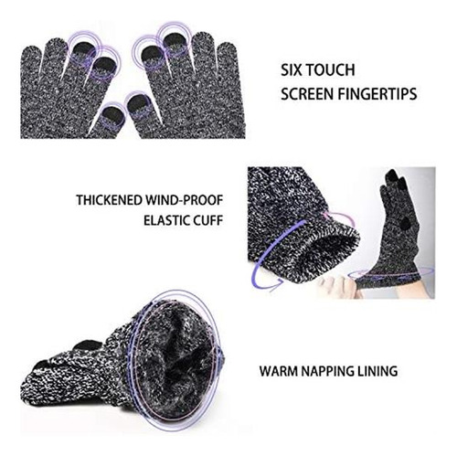 Trendoux Guantes De Invierno, Guantes De Punto Para Pantalla