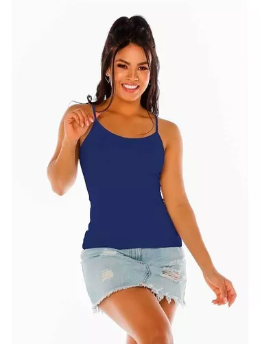 Crop Top Blusa Tiras Juvenil Ombliguera Mujer Dama Ref 15