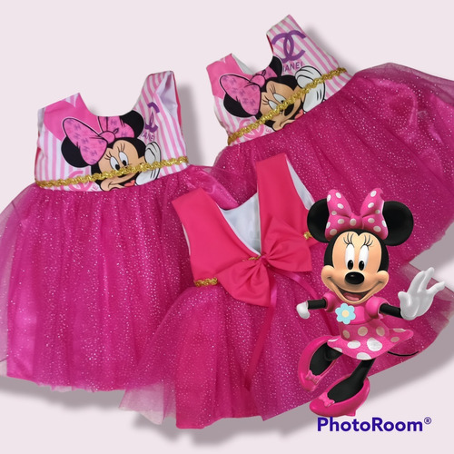 Vestido Niña Minnie Mouse Escarchado