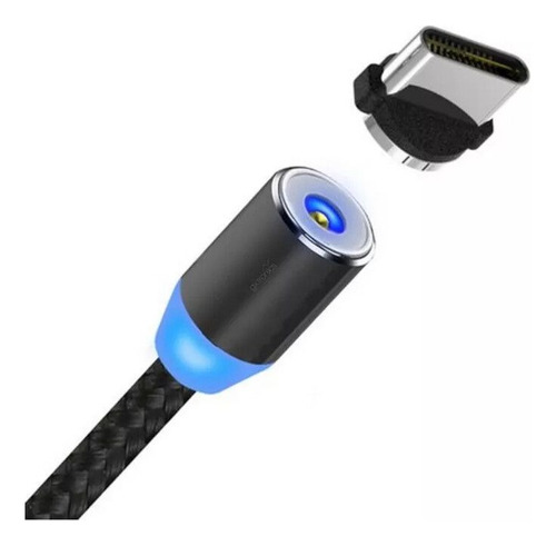 Cable Magnetico Usb Tipo C Punta Imantada 360 Negro