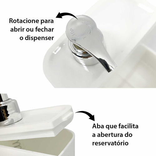 Porta Detergente Dispenser 550ml E Compartimento P/ Esponja