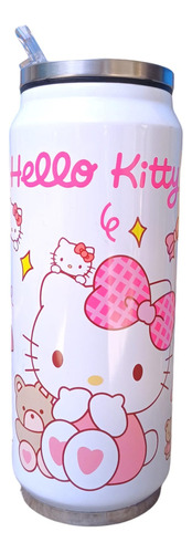 Termo Lata Hello Kitty Kuromi Cinnamoroll My Melody 400 Ml Color Kitty Blanca 6