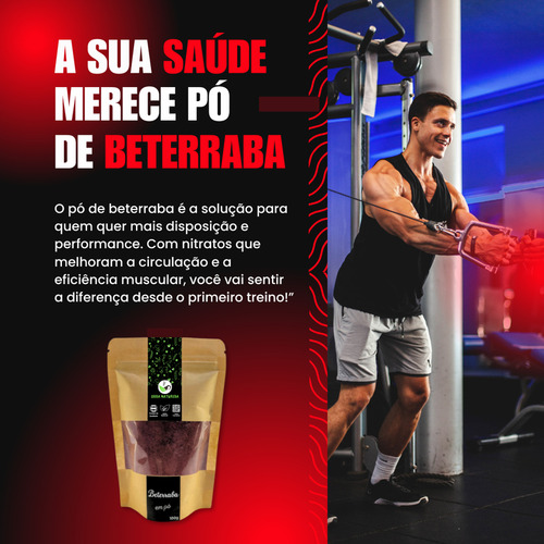 Beterraba Desidratada Em Pó Pura Sem Mistura Combo C 3