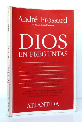 Dios En Preguntas André Frossard / Religión