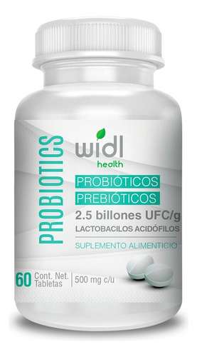 Probióticos Y Prebióticos Widl Health 60 Tabletas Suplemento