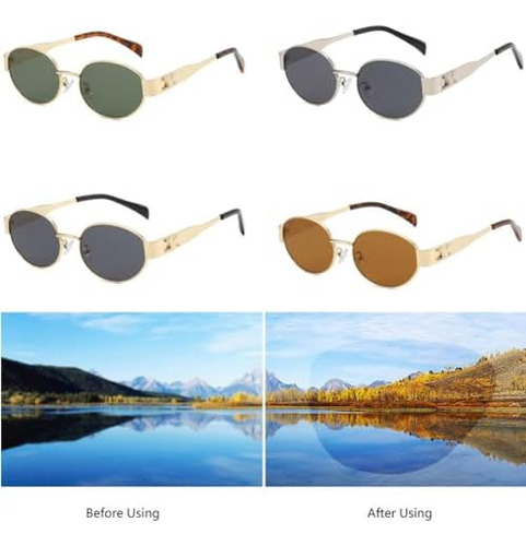 Idotta Gafas De Sol Ovaladas Retro Para Mujeres Y Hombres, Y