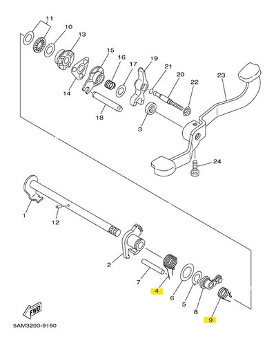 Repuestos Varios Original Yamaha T105 Panella Motos