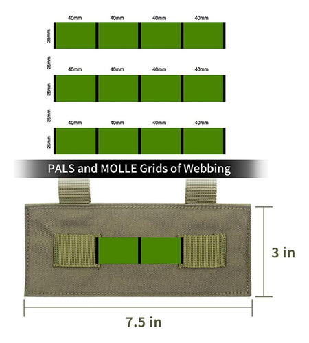 Tablero De Fijación Molle De 2 Piezas Para Caza