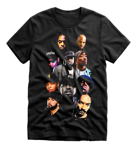 Playera Hip Hop Ice Cube Tupac Marshall Snoop