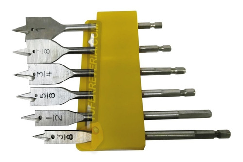 Imagen 3 de 8 de Broca Espada Para Madera 6pcs Uyustools