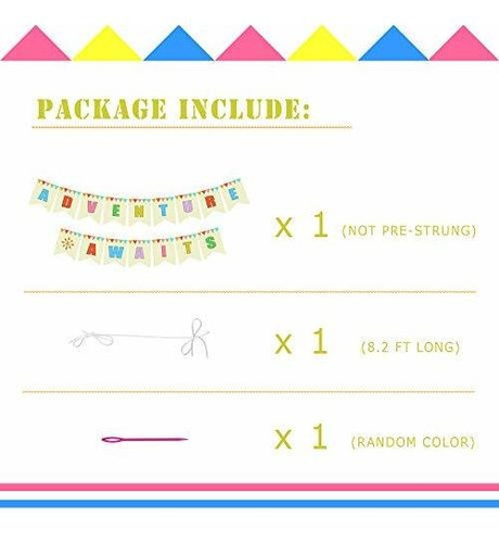 Adventure Awaits Banner, Jubilación, Baby Shower, Boda, Muda