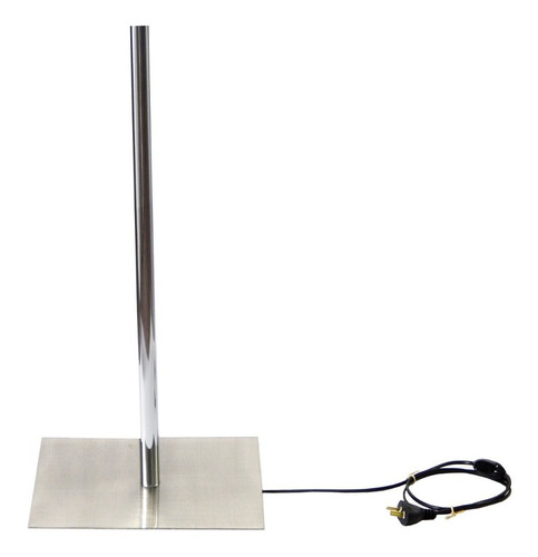 Imagen 5 de 10 de Lampara De Pie Cromo Pantalla Organza Living E27 Led Cuotas