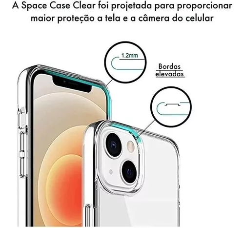 Capa Space Collection para iPhone 14 Pro Max - Transparente