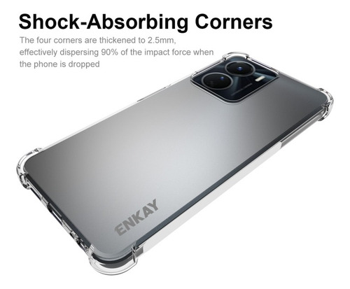 Imagen 4 de 6 de Funda A Prueba De Golpes Enkay Para Vivo Y16 4g