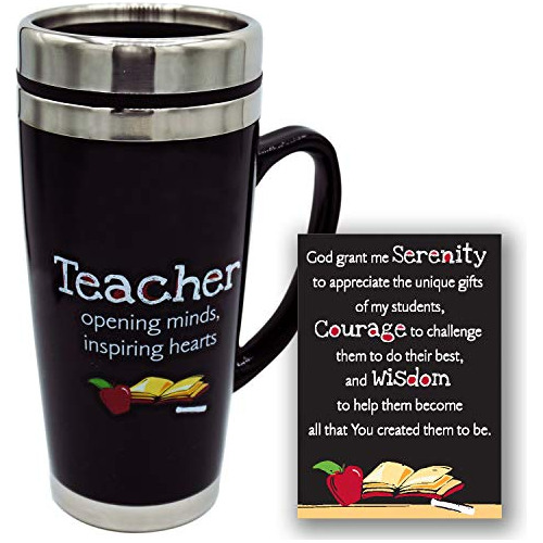 Teachers Travel Mug - Insulated Coffee Thermos With Lid, Ins