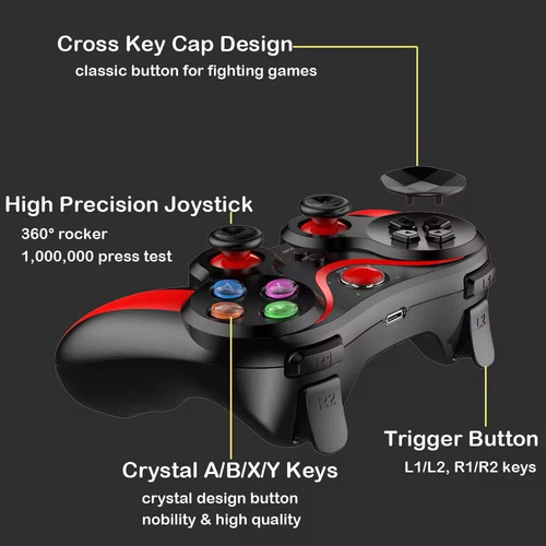 Joystick Bluetooth Altomex Al-g7 Para Celular Android/ios Vermelho