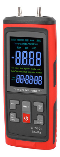 Medidor Diferencial De Medidor De Pressão De Gás ± 5kpa Lcd