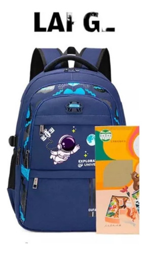 Mochila Ortopédica Infantil, Astronauta, Impermeable 2025 Ne