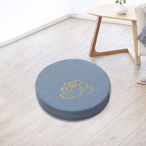 Almofada Redonda Para Meditação Para Ioga, 16 Azul 10cm