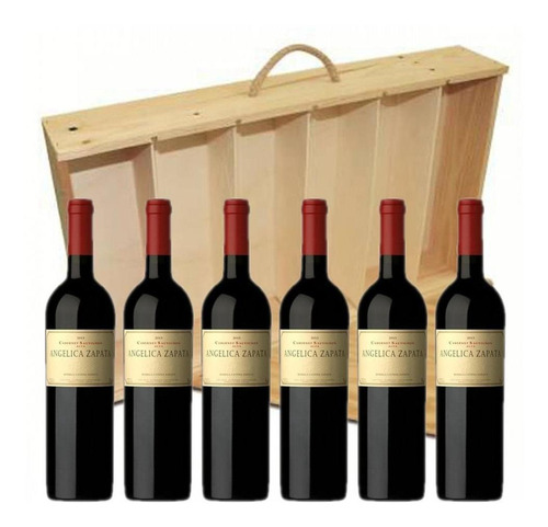 Estuche Madera Vino Angelica Zapata Cabernet Sauvignon X 6