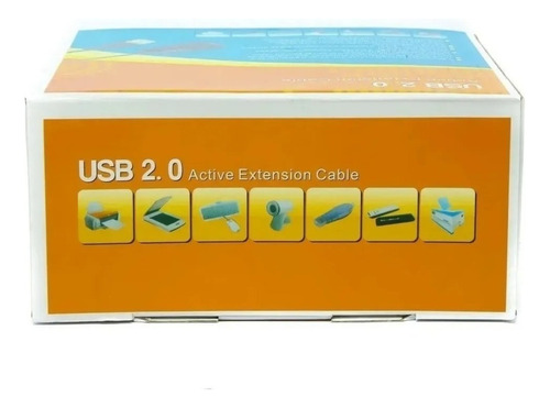 Cabo Extensor Usb 2.0 Ativo Amplificado 10m Macho Fêmea