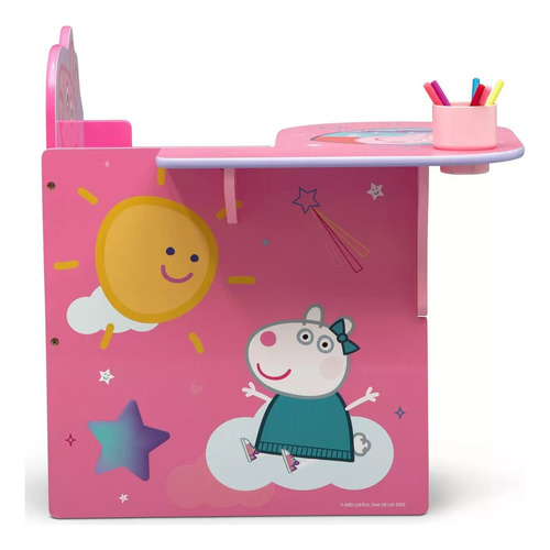 Escritorio Pupitre De Madera Infantil Peppa Pig