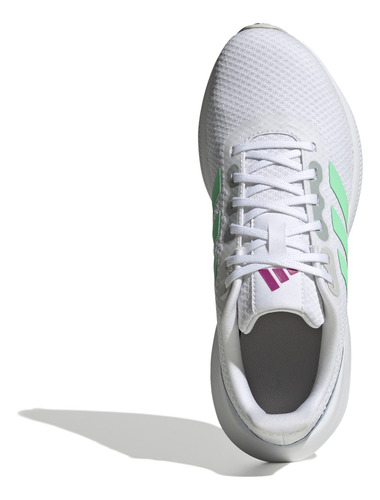 Tenis Dama adidas Runfalcon 3.0 Blanco Deportivo Running Entrenamiento Cintas Ajustables Para Mujer