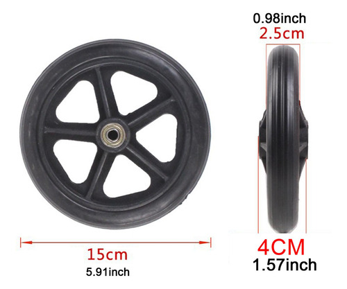 3 Accesorios De Reemplazo De Ruedas Delanteras Para 6