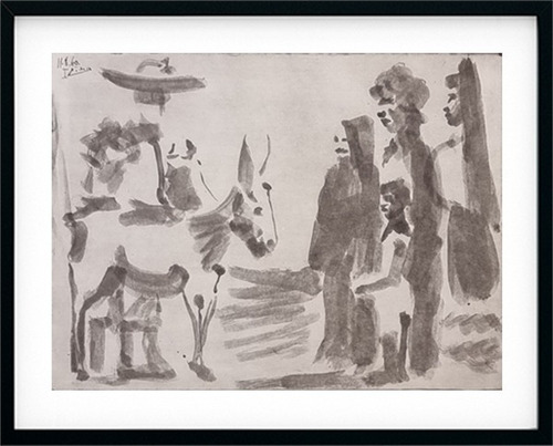 Pablo Picasso Escena Rural Litografía Offset Edición Sauret