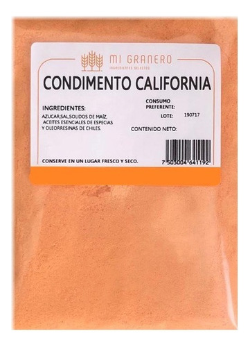 Condimento California  Granel 2 Kilogramos