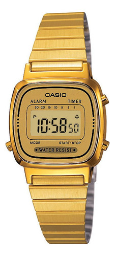 Reloj Casio La670wga-9 Para Mujer Digital Tono Dorado